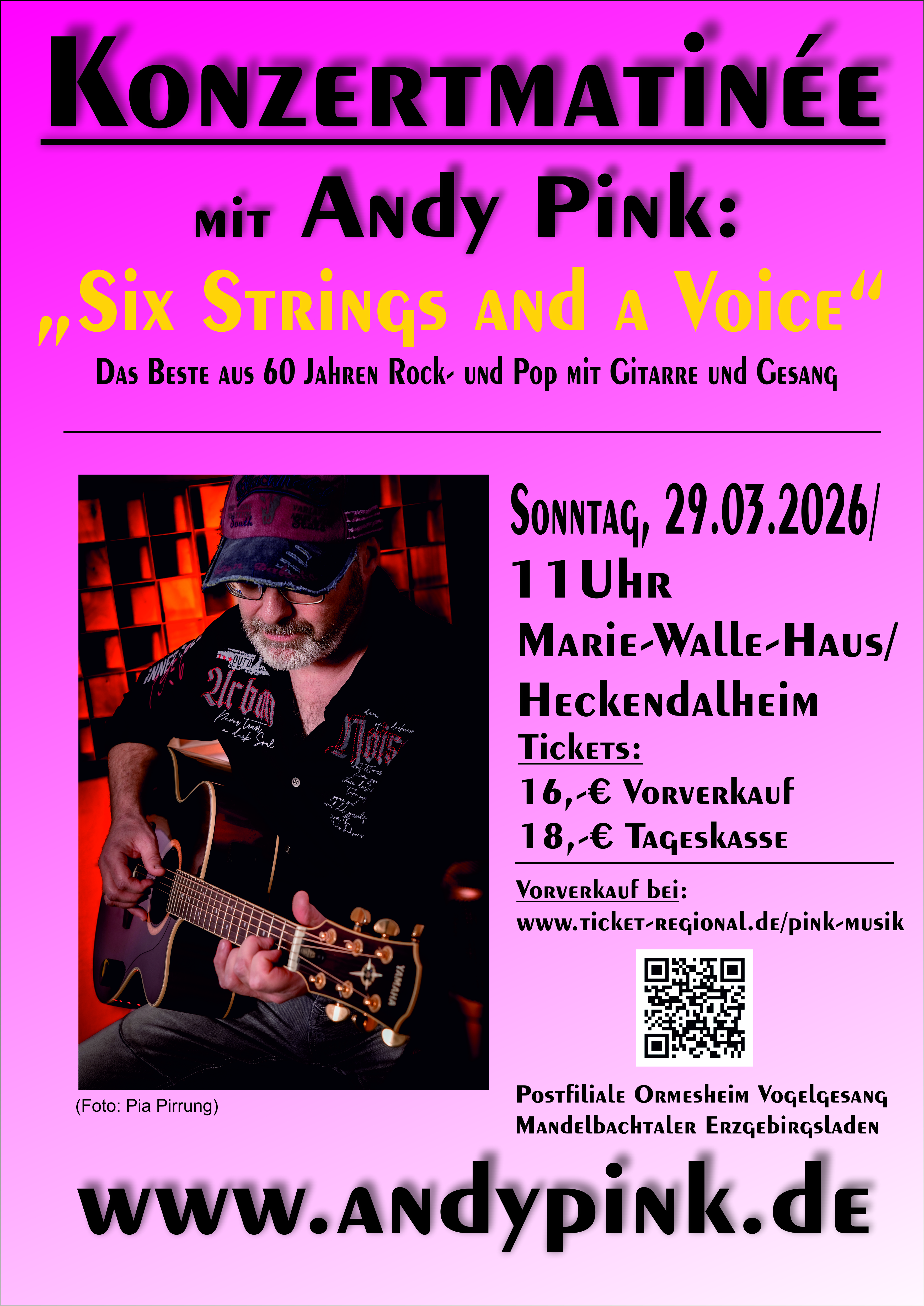 Konzertplakat 6 Strings and a voice